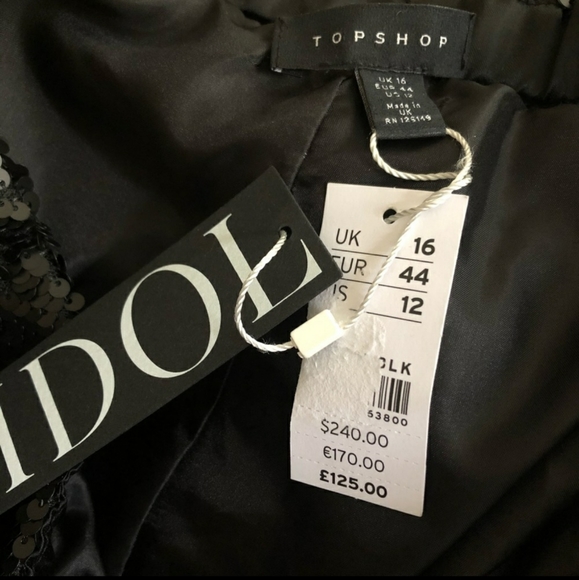 Topshop Sequin Tie Waist Jogger Sweatpants NWT - Picture 4 of 7